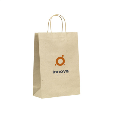 Logo trade corporate gifts picture of: Leaf It Bag recycled grass paper (120 g/m²) L