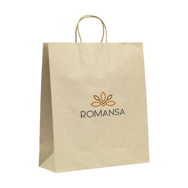 Logo trade business gift photo of: Leaf It Bag recycled grass paper (120 g/m²) XL