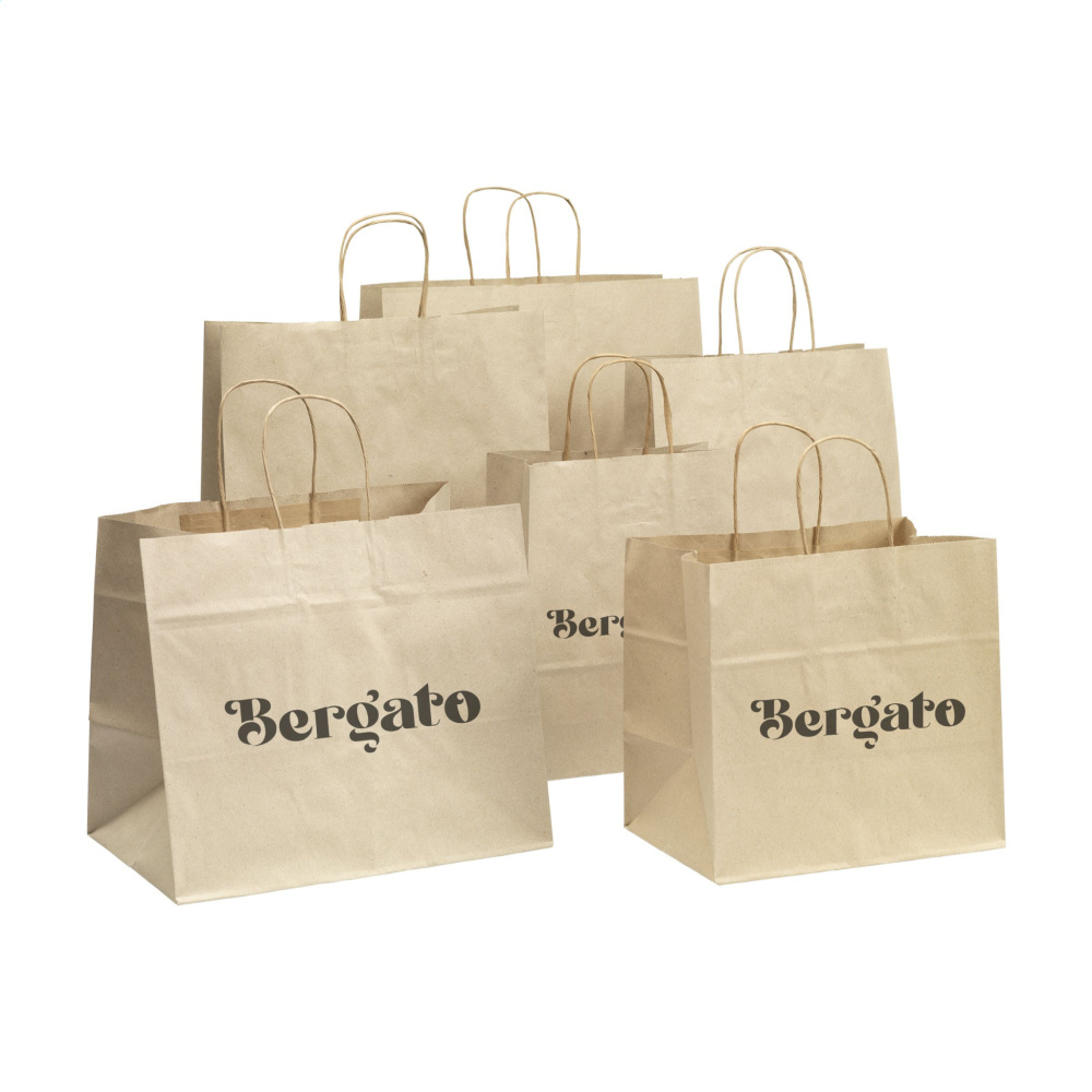 Logotrade corporate gift picture of: Leaf It Bag Wide recycled grass paper (90 g/m²) M