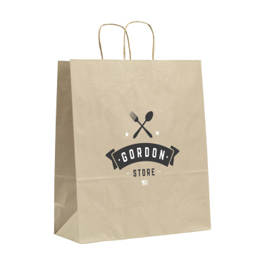 Logo trade corporate gifts image of: Leaf It Bag Wide recycled grass paper (90 g/m²) L