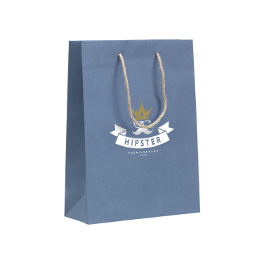 Logo trade business gifts image of: Leaf It Bag recycled with jeans fibres (180 g/m²) M