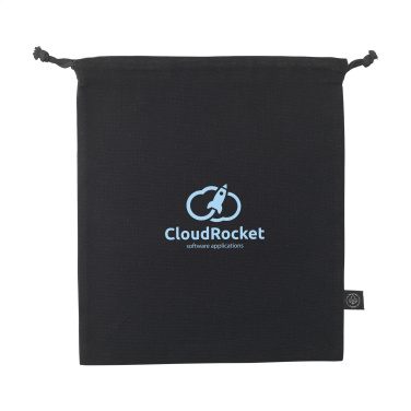 Logo trade promotional product photo of: Gift Pouch GRS Recycled Cotton (150 g/m²) M