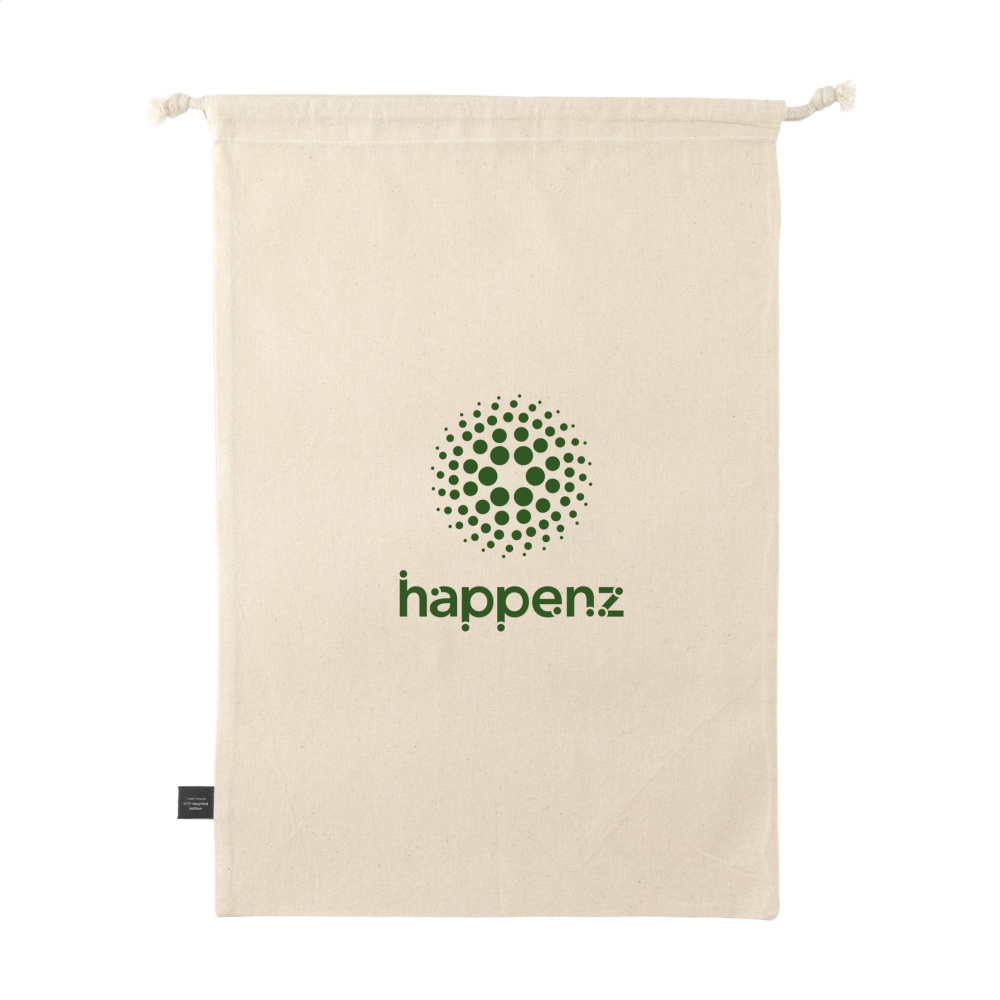 Logotrade promotional product image of: Gift Pouch Natural GRS Recycled Cotton (150 g/m²) L