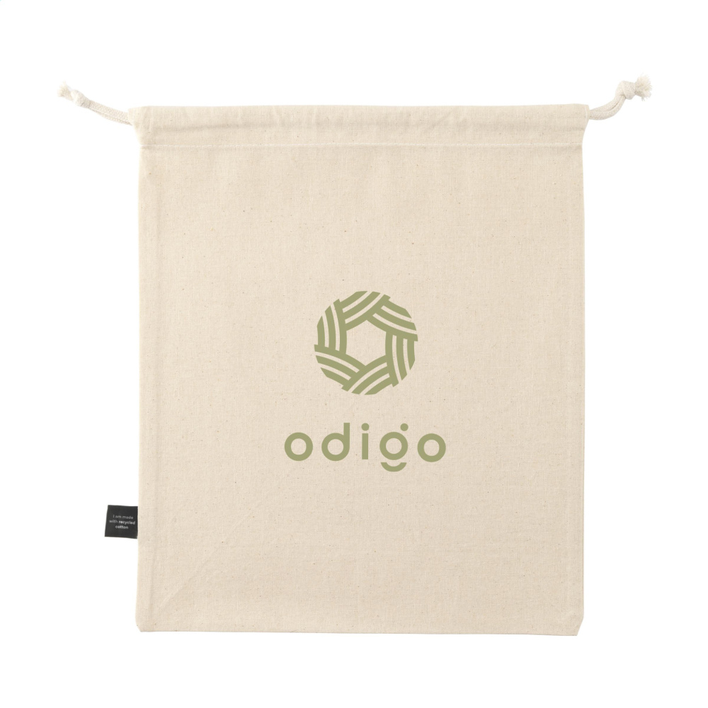 Logo trade advertising product photo of: Gift Pouch Natural GRS Recycled Cotton (150 g/m²) M