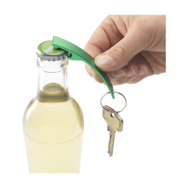 Logo trade promotional product photo of: Alu Opener GRS Recycled keyring