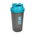 Shaker Protein 600 ml drinking cup, turquoise/grey