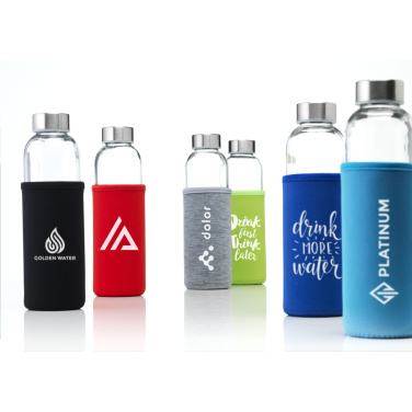 Logo trade advertising products picture of: Senga Glass 500 ml drinking bottle