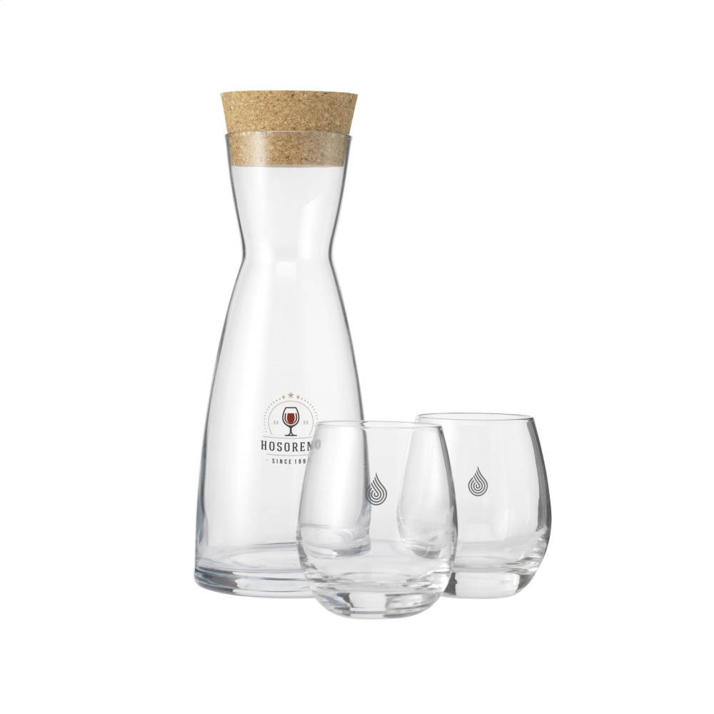 Logo trade promotional items image of: Ypsilon Carafe 1 L with a cork cap