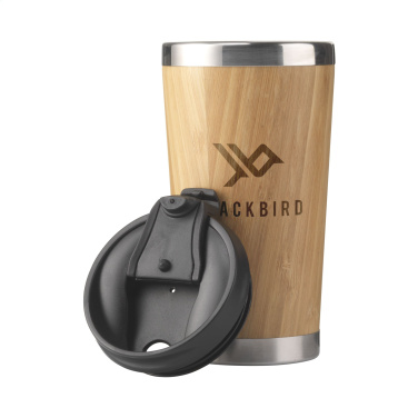 Logo trade promotional giveaway photo of: Tokyo 450 ml bamboo thermo cup