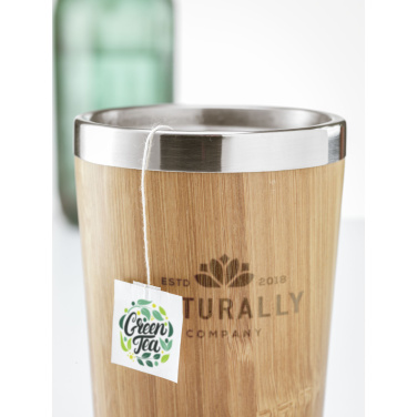 Logo trade corporate gift photo of: Tokyo 450 ml bamboo thermo cup