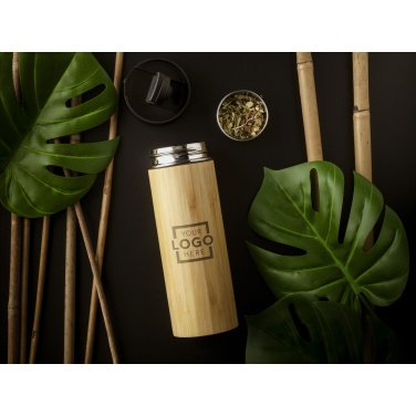 Logo trade corporate gifts picture of: Sakura 360 ml bamboo thermo bottle/thermo cup