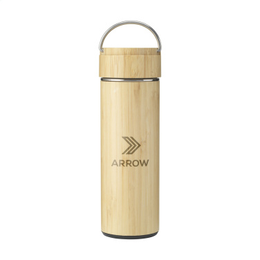 Logo trade promotional items image of: Nikko 330 ml bamboo thermo bottle/thermo cup