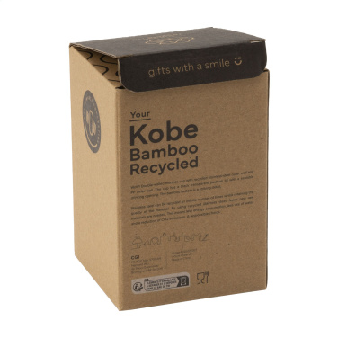 Logo trade promotional items picture of: Kobe Bamboo RCS Recycled Steel 350 ml coffee cup