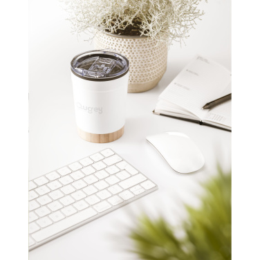 Logotrade advertising product picture of: Kobe Bamboo RCS Recycled Steel 350 ml coffee cup