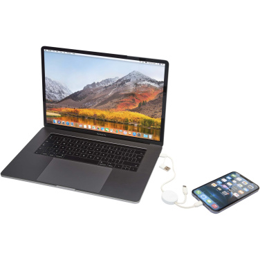 Logotrade promotional product picture of: Citala 5-in-1 recycled plastic 30 cm data sync and 27W fast charge cable