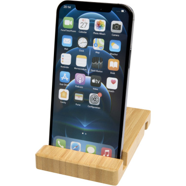 Logo trade corporate gifts image of: Bubup bamboo 2-angled tablet and phone stand