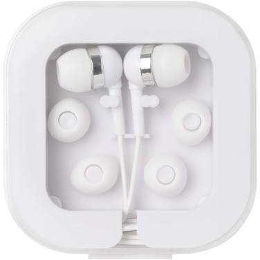 Logo trade promotional products image of: Dofida wired Type-C earbuds with recycled plastic storage box