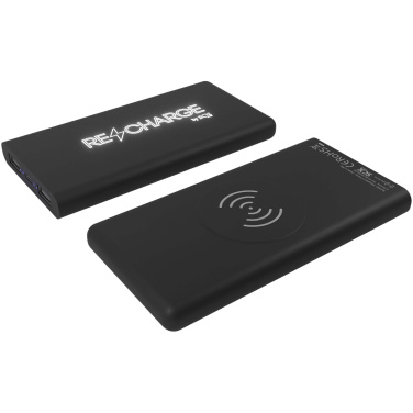 Logo trade promotional items picture of: SCX.design P40 10.000 mAh light-up wireless rubber power bank