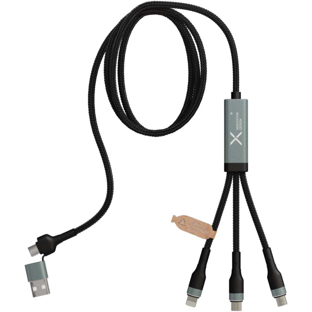 Logo trade promotional items picture of: SCX.design C53 100W 5-in-1 rPET ultra fast charging cable