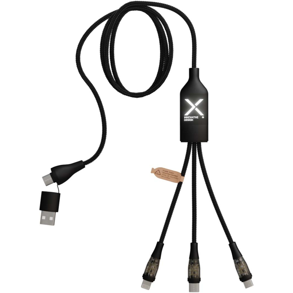 Logotrade promotional giveaways photo of: SCX.design C50 5-in-1 fast charging 100W/5A cable with digital display