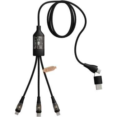 Logotrade promotional item image of: SCX.design C50 5-in-1 fast charging 100W/5A cable with digital display