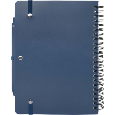 Logo trade promotional gifts picture of: Thalaasa A5 ocean-bound hard cover notebook with ballpoint pen (black ink)