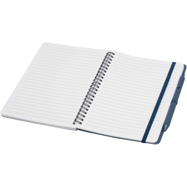 Logo trade corporate gifts picture of: Thalaasa A5 ocean-bound hard cover notebook with ballpoint pen (black ink)