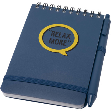 Logo trade promotional items image of: Thalaasa A6 hard cover ocean-bound notebook with ballpoint pen (black ink)