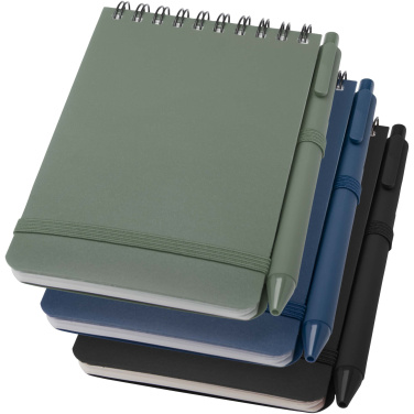 Logotrade promotional merchandise image of: Thalaasa A6 hard cover ocean-bound notebook with ballpoint pen (black ink)