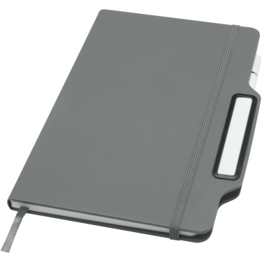 Logo trade promotional giveaways image of: Nexus A5 hard cover notebook with pen and pencil combo (black ink)