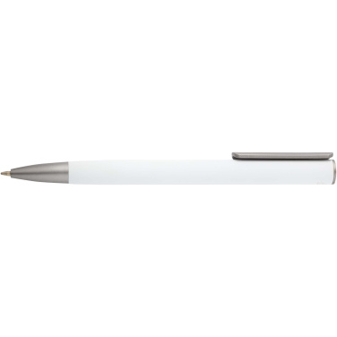 Logo trade promotional item photo of: Ziggur aluminium ballpoint pen (blue ink)