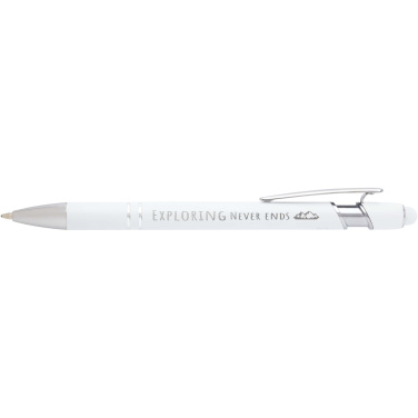 Logo trade corporate gift photo of: Kish ballpoint pen with silver finish (blue ink)