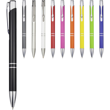 Logo trade advertising products picture of: Moneta recycled aluminium ballpoint pen (blue ink)