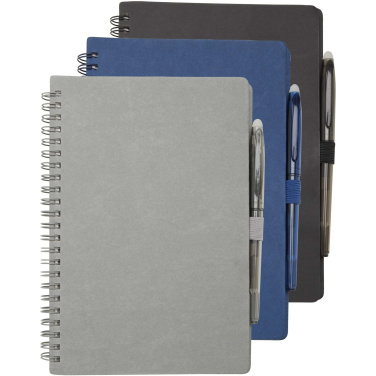 Logotrade promotional giveaways photo of: Slate reusable soft cover notebook and pen set (black ink)