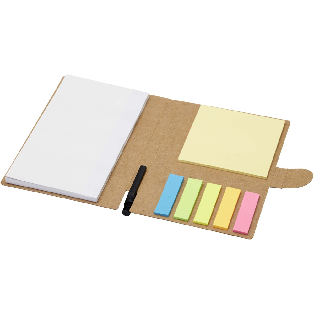 Logotrade business gift image of: Swift sticky notes booklet with ballpoint pen (black ink)