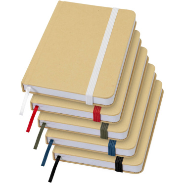 Logo trade promotional gifts picture of: Reed A6 recycled hard cover notebook with plain pages