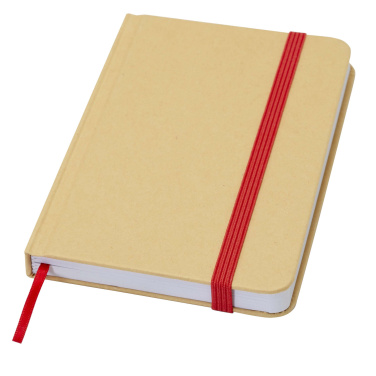 Logo trade promotional gift photo of: Reed A6 recycled hard cover notebook with plain pages