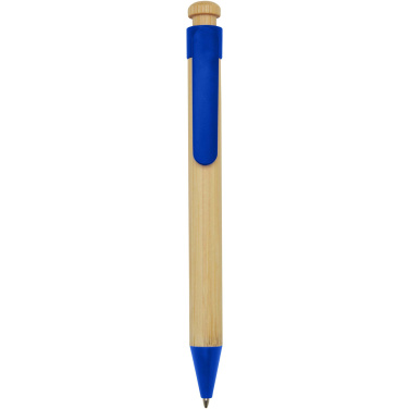 Logotrade corporate gifts photo of: Rattan bamboo and recycled plastic ballpoint pen (black ink)