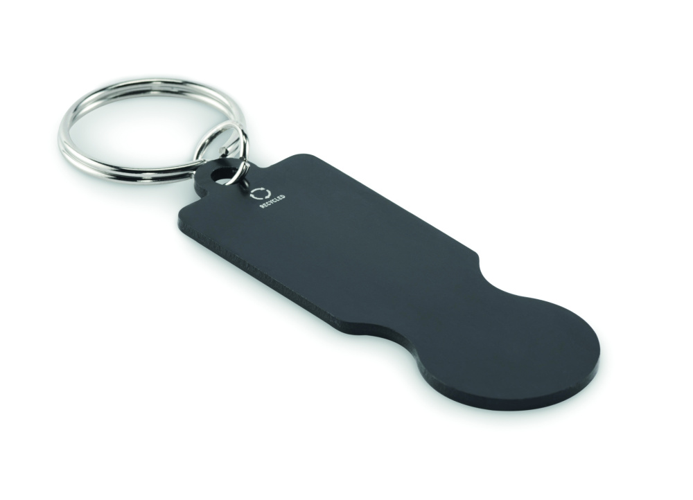 Logo trade promotional giveaway photo of: Key ring with trolley token