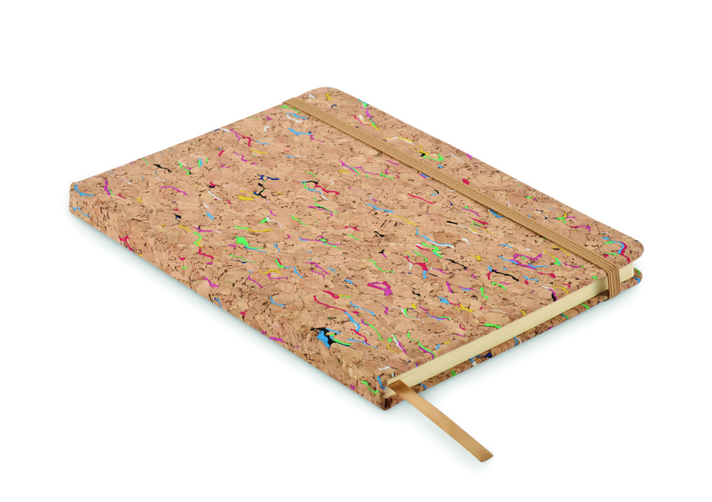 Logo trade advertising product photo of: A5 cork coloured notebook