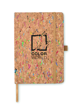 Logo trade business gift photo of: A5 cork coloured notebook