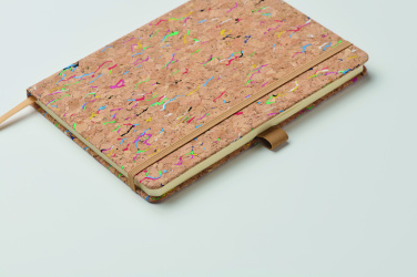 Logo trade business gifts image of: A5 cork coloured notebook