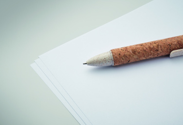 Logotrade promotional products photo of: Cork 4-colour ink ball pen