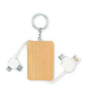 Logo trade promotional items image of: Key ring charging cable