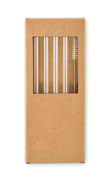 Logotrade corporate gift picture of: 4 reusable glass straws