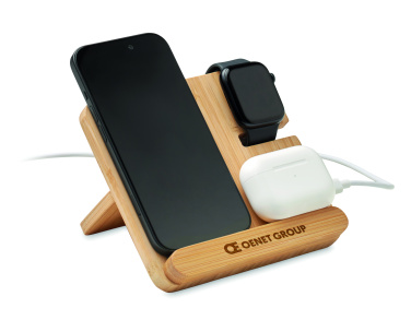 Logo trade promotional merchandise image of: 3 in 1 15W wireless charger