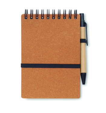 Logo trade promotional items image of: Recycled notebook with ball pen