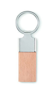 Logotrade corporate gift image of: Key ring with rubber wood