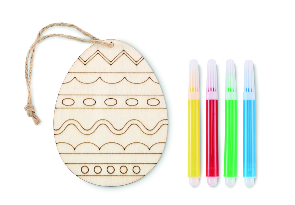 Logotrade corporate gifts photo of: Wooden egg painting set