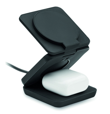 Logo trade promotional merchandise photo of: 3in1 foldable charging station